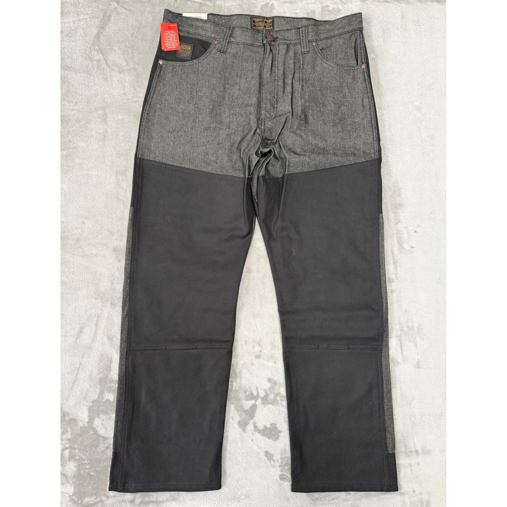 Filson x Wrangler Adventure Jeans Mens 38x32 Black Indigo Denim Relaxed New NWT